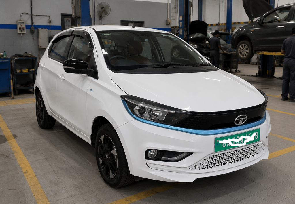 Tiago EV at service center