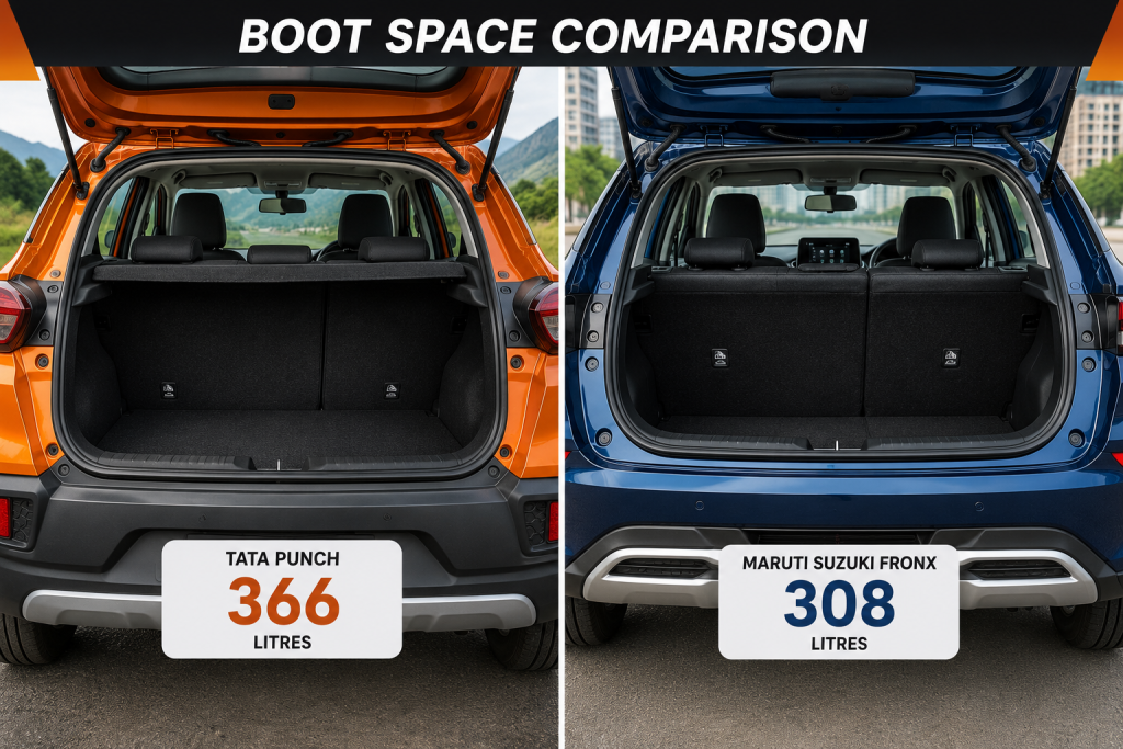 Tata Punch vs Maruti Fronx: Boot Space