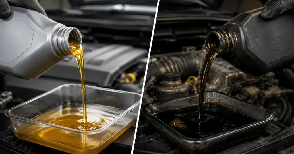 engine oil new Vs old